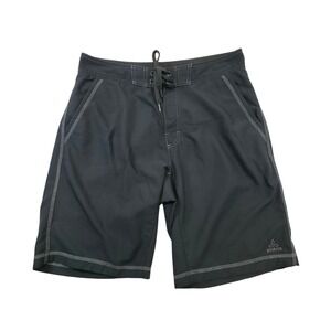 Prana Mens Black Board Shorts Swim Trunks Size 32 Quick Dry Stretch Pocket